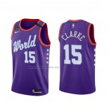 Camiseta 2020 Rising Star Brandon Clarke #15 World Violeta