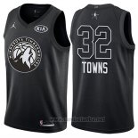 Camiseta All Star 2018 Minnesota Timberwolves Karl-anthony Towns #32 Negro