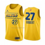 Camiseta All Star 2021 Utah Jazz Rudy Gobert #27 Oro