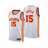Camiseta Atlanta Hawks Clint Capela NO 15 Association 2024-25 Blanco