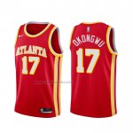 Camiseta Atlanta Hawks Onyeka Okongwu #17 Icon 2020-21 Rojo