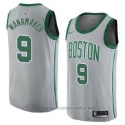 Camiseta Boston Celtics Brad Wanamaker #9 Ciudad 2018 Gris