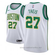 Camiseta Boston Celtics Daniel Theis #27 Ciudad 2018-19 Blanco