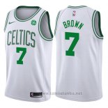 Camiseta Boston Celtics Jaylen Brown #7 2017-18 Blanco