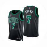 Camiseta Boston Celtics Jaylen Brown NO 7 Statement 2023-25 Negro