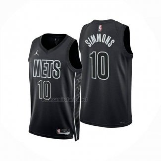 Camiseta Brooklyn Nets Ben Simmons NO 10 Statement 2024-25 Negro