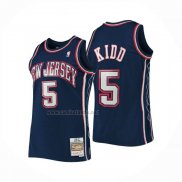 Camiseta Brooklyn Nets Jason Kidd NO 5 Mitchell & Ness 2006-07 Azul
