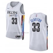 Camiseta Brooklyn Nets Nicolas Claxton #33 Ciudad 2022-23 Blanco