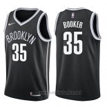 Camiseta Brooklyn Nets Trevor Booker #35 Icon 2017-18 Negro