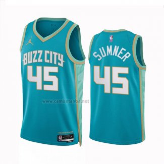 Camiseta Charlotte Hornets Edmond Sumner #45 Ciudad 2023-24 Verde