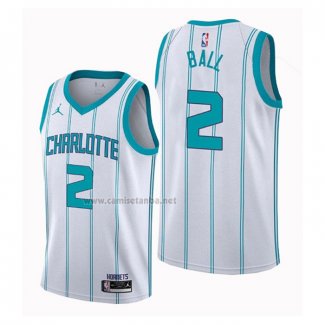 Camiseta Charlotte Hornets LaMelo Ball #2 Hardwood Classics 2020-21 Blanco