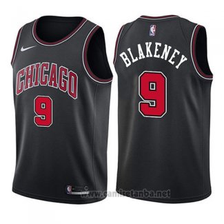 Camiseta Chicago Bulls Antonio Blakeney #9 Statement 2017-18 Negro