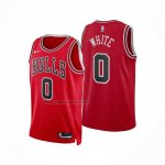 Camiseta Chicago Bulls Coby White NO 0 Icon 2025-26 Rojo  Camiseta Chicago Bulls Coby White NO 0 Icon 2025-26 Rojo