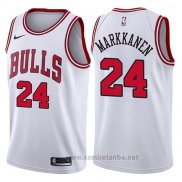 Camiseta Chicago Bulls Lauri Markkanen #24 2017-18 Blanco