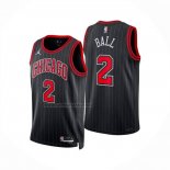 Camiseta Chicago Bulls Lonzo Ball NO 2 Statement 2024-25 Negro