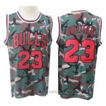 Camiseta Chicago Bulls Michael Jordan #23 Camuflaje Verde