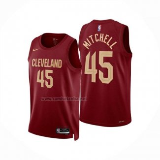 Camiseta Cleveland Cavaliers Donovan Mitchell NO 45 Icon 2024-25 Rojo