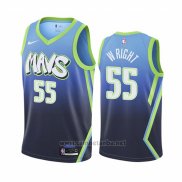 Camiseta Dallas Mavericks Delon Wright #55 Ciudad Edition Azul