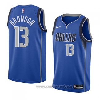 Camiseta Dallas Mavericks Jalen Brunson #13 Icon 2018 Azul