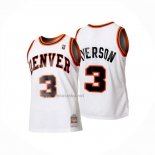 Camiseta Denver Nuggets Allen Iverson NO 3 Mitchell & Ness 2006-07 Blanco1