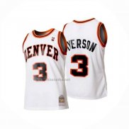 Camiseta Denver Nuggets Allen Iverson NO 3 Mitchell & Ness 2006-07 Blanco1