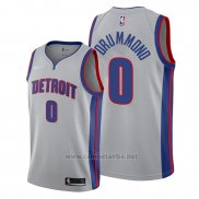 Camiseta Detroit Pistons Andre Drummond #0 Statement Gris
