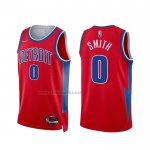 Camiseta Detroit Pistons Chris Smith #0 Ciudad 2021-22 Rojo