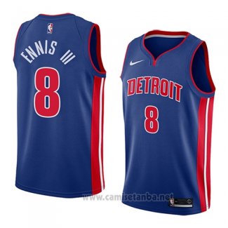 Camiseta Detroit Pistons James Ennis III #8 Icon 2018 Azul