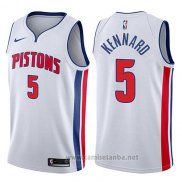 Camiseta Detroit Pistons Luke Kennard #5 Association 2017-18 Blanco