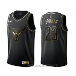 Camiseta Golden Edition Chicago Bulls Michael Jordan #23 Negro