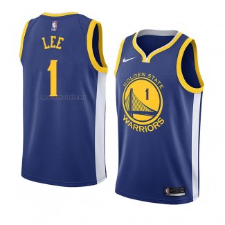 Camiseta Golden State Warriors Damion Lee #1 Icon 2018 Azul