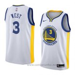 Camiseta Golden State Warriors David West 3 Association 2018 Blanco