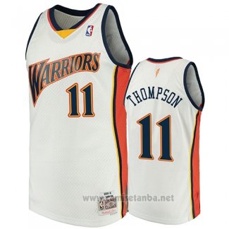 Camiseta Golden State Warriors Klay Thompson #11 2009-10 Hardwood Classics Blanco