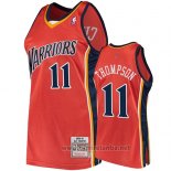 Camiseta Golden State Warriors Klay Thompson #11 2009-10 Hardwood Classics Naranja