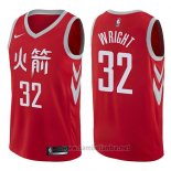 Camiseta Houston Rockets Brandan Wright #32 Ciudad 2017-18 Rojo