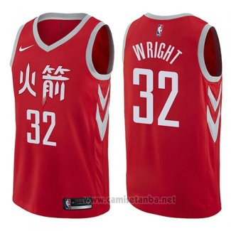 Camiseta Houston Rockets Brandan Wright #32 Ciudad 2017-18 Rojo