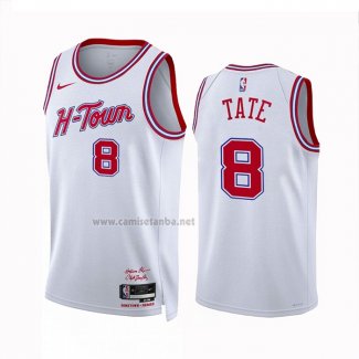 Camiseta Houston Rockets Jae'Sean Tate #8 Ciudad 2023-24 Blanco