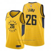 Camiseta Indiana Pacers Jeremy Lamb #26 Statement Oro