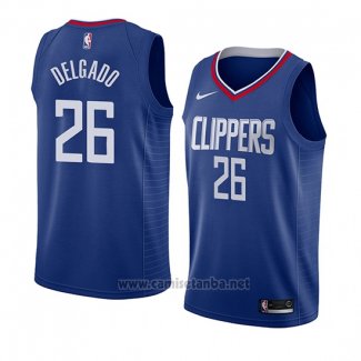 Camiseta Los Angeles Clippers Angel Delgado #26 Icon 2018 Azul