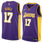 Camiseta Los Angeles Lakers Isaac Bonga #17 Statement 2017-18 Violeta