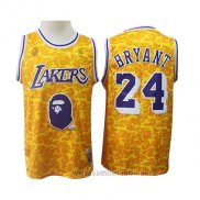 Camiseta Los Angeles Lakers Kobe Bryant #24 Bryant Mitchell & Ness Amarillo
