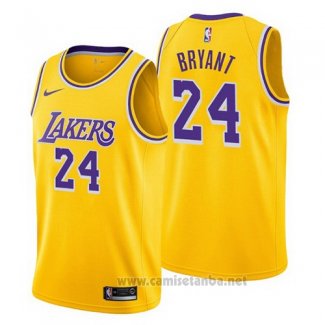 Camiseta Los Angeles Lakers Kobe Bryant #24 Icon 2018-19 Amarillo