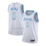 Camiseta Los Angeles Lakers Kyle Kuzma #0 Ciudad 2020-21 Blanco