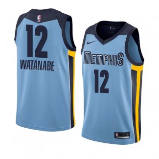 Camiseta Memphis Grizzlies Yuta Watanabe #12 Statement 2018 Azul