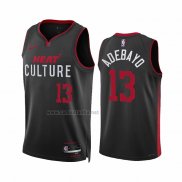 Camiseta Miami Heat Bam Adebayo #13 Ciudad 2023-24 Negro