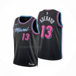 Camiseta Miami Heat Bam Adebayo NO 13 Ciudad 2025-26 Negro