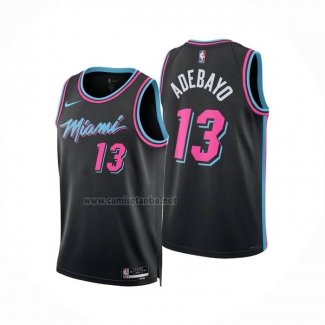 Camiseta Miami Heat Bam Adebayo NO 13 Ciudad 2025-26 Negro