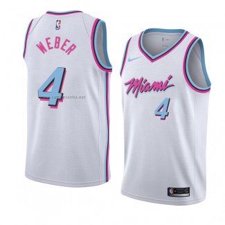 Camiseta Miami Heat Briante Weber #4 Ciudad 2018 Blanco