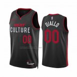 Camiseta Miami Heat Cheick Diallo #00 Ciudad 2023-24 Negro