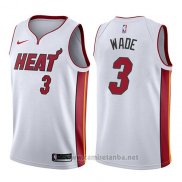 Camiseta Miami Heat Dwyane Wade #3 Association 2017-18 Blanco